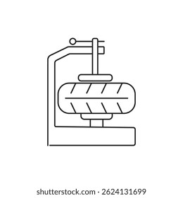 Auto-Service-Icon-Paket. Vektor dünnen Linie Turbo-Motor, Fahrzeuginspektion, technische Unterstützung, Legierungsrad, Öl, Werkzeuge, Auto-Icons geeignet für Apps und Websites ui Designs.