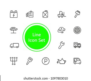 Car service icon set