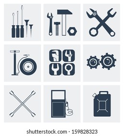Car service icon set
