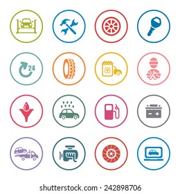 Car service icon set