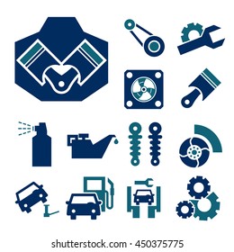 car service icon set