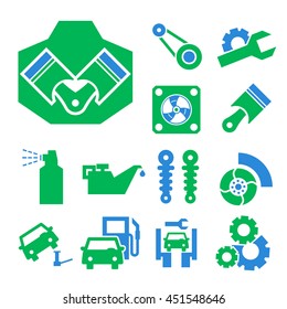 car service icon set