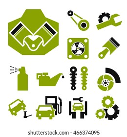 car service icon set