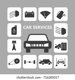 Car service icon set
