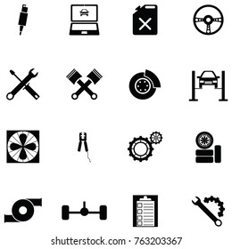 car service icon set