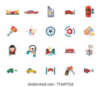 Car service icon set