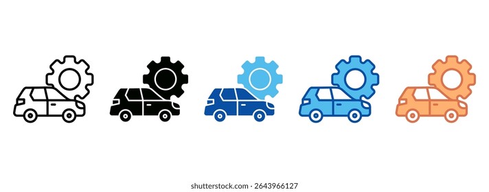 Car Service Icon Set Multiple Style Collection