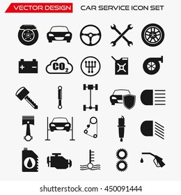 Car Service Icon Set Vector Symbols Stock Vector (Royalty Free ...