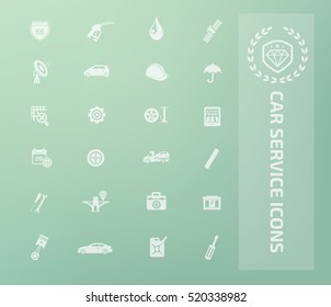 Car service icon set,clean vector