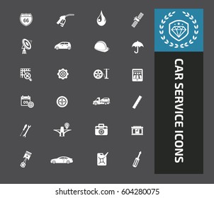 Car service icon set,clean vector