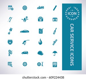 Car service icon set,clean vector