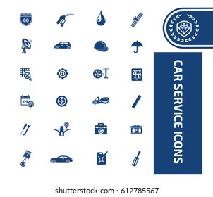 Car service icon set,clean vector