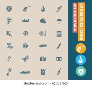 Car service icon set,clean vector