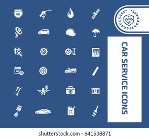Car service icon set,clean vector