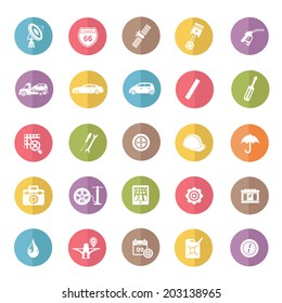 Car Service icon set,color vector