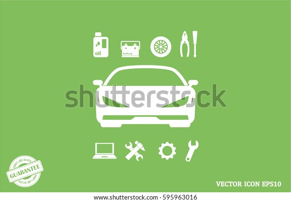 Car service icon vector EPS 10,\
abstract sign logo silhouette  flat design,  illustration modern\
isolated badge for website or app - stock info\
graphics