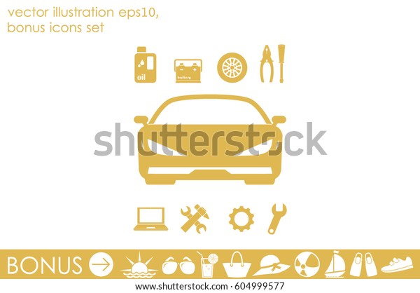 Car service icon vector EPS 10,\
abstract sign logo silhouette  flat design,  illustration modern\
isolated badge for website or app - stock info\
graphics
