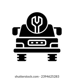 car service icon. vector glyph icon for your website, mobile, presentation, and logo design.