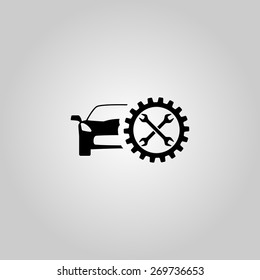 Car service icon. Vector illustration
