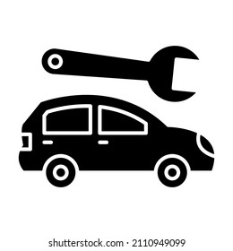 Imagen vectorial del icono Servicio de coches. También se puede usar para aplicaciones web, aplicaciones móviles y medios impresos.