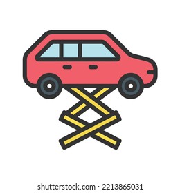 Car Service icon vector image. Can also be used for Vehicles. Suitable for mobile apps, web apps and print media.