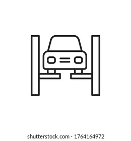 símbolo del vector del icono de servicio de coche