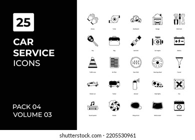 Car service icons collection. Set vector line with elements for mobile concepts and web apps. Collection modern icons.