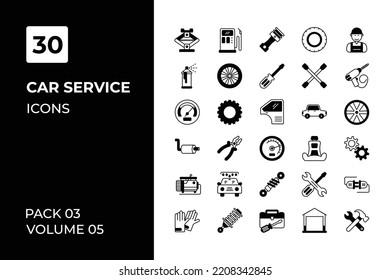 Car Service icons collection. Set vector line with elements for mobile concepts and web apps. Collection modern icons.