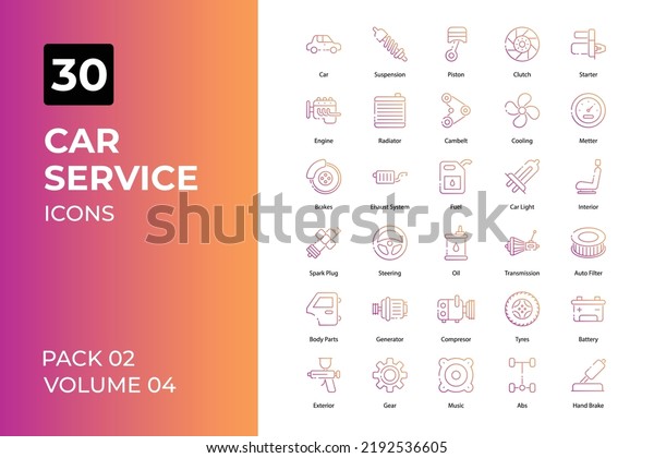 Car service icons\
collection. Set contains such Icons as car repairing, mechanic, car\
engine, and more