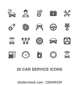 Car Service Icons Set.