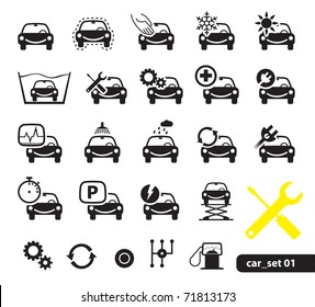 Car service icons, set