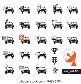 Iconos del servicio de coches, ajuste