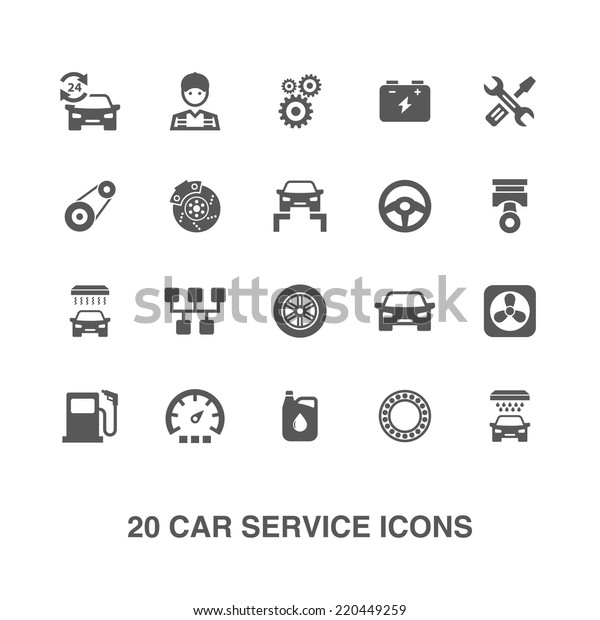 Car service icons\
set.