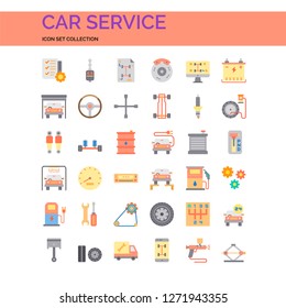 Car Service Icons Set. UI Pixel Perfect Well-crafted Vector Thin Line Icons. The illustrations are a vector.
