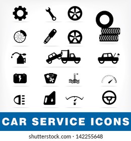 Car service icons set, Vector EPS10