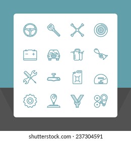 Car service icons set. Vector Illustration EPS10.