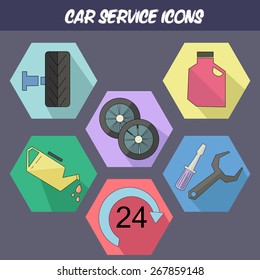 Car service icons vector illustration