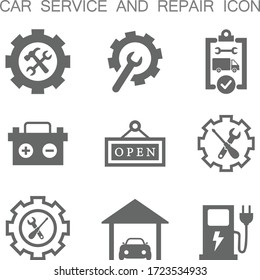 Car service icons vector set