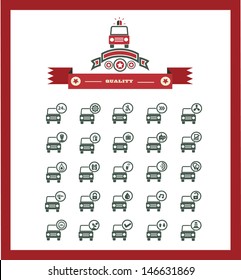 Car service icons,vector
