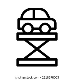 car service line icon illustration vector graphic