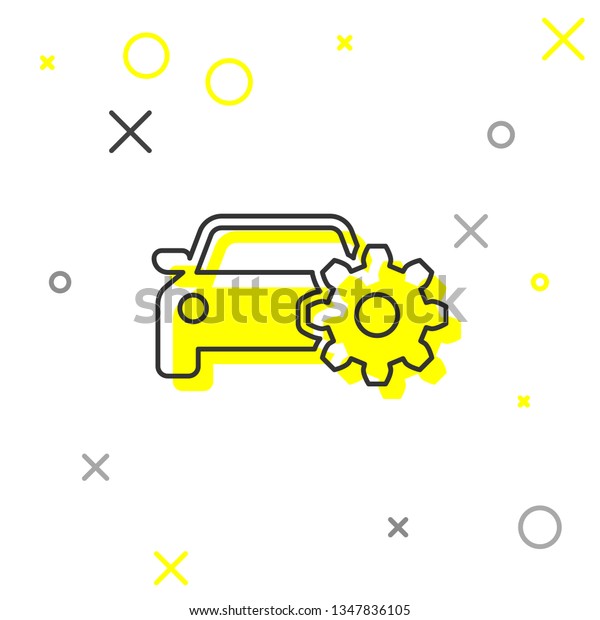 Car service line\
icon isolated on white background. Auto mechanic service. Mechanic\
service. Repair service auto mechanic. Maintenance sign. Vector\
Illustration