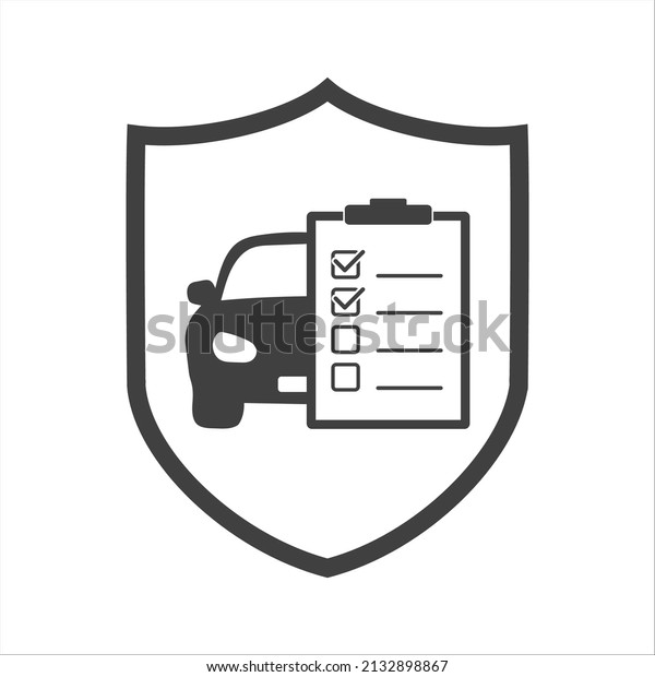 Car service list icon. Checklist car servise\
maintenance icon. Vector\
illustration