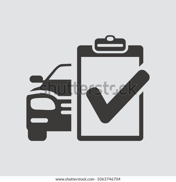 Car service list icon isolated of flat\
style. Vector\
illustration.