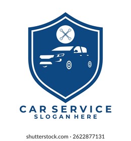 Vector de diseño de registro de servicio de automóvil. icono de diseño de logotipo de signo de reparación de automóvil