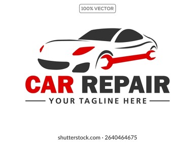car service logo design, auto repair shop symbol vector illustration template