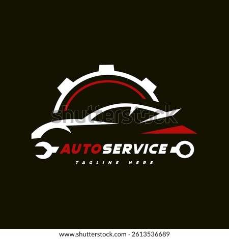 Car service logo design concept. Auto repair service logo, badge, emblem Perfect for utomotive and repair industry