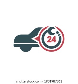plantilla vectorial de diseño de logotipo de servicio de coches