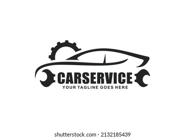 Car service logo design vector illustration. Car repair logo