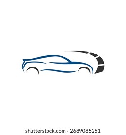 Ilustración vectorial de diseño de logotipo de servicio de coche. Logotipo de reparación de automóviles
