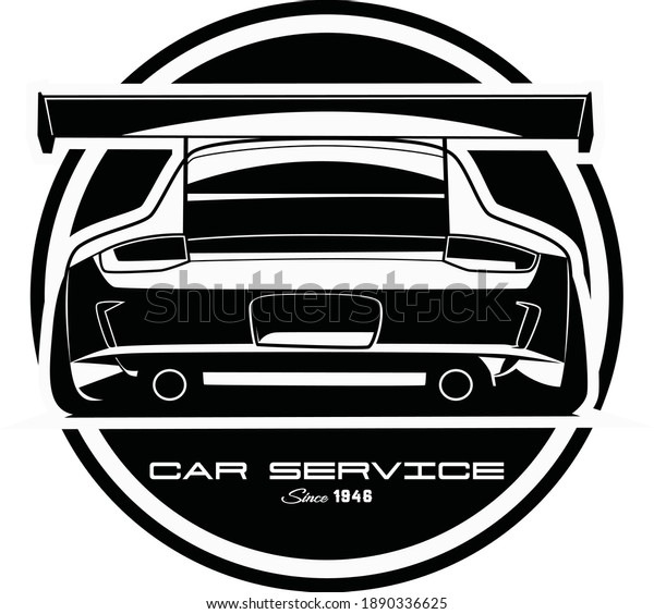 Car Service Logo
Line Art Vector Isolated 